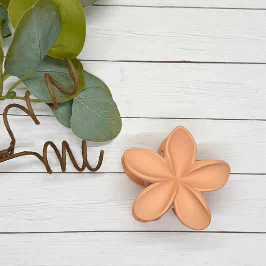 Orange Plumeria Claw Clip